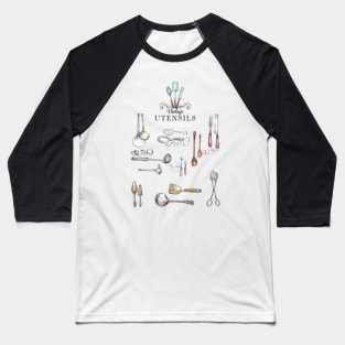 Vintage Utensils - Vintage Cookware - baking - Kitchen Art. Baseball T-Shirt